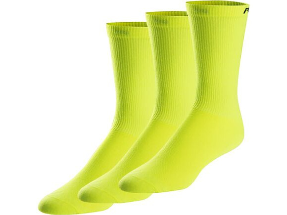 Pearl Izumi Unisex Attack Tall Socks Triple Pack -Screaming Yellow click to zoom image