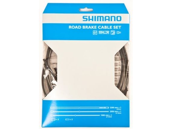 Shimano Road brake cable set with stainless steel inner wires, black click to zoom image