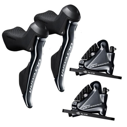 Shimano Ultegra R8070 Di2 Hydraulic Disc STI Levers & R8070 Flat Mount Disc Calipers - 11 Speed click to zoom image