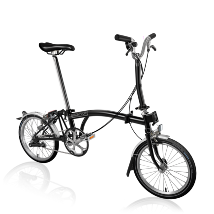 Brompton C-Line Utility Mid 3sp with Mudguards - Black click to zoom image