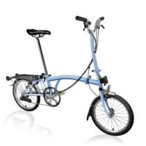 Brompton C-Line Explore High 6sp with Rack-All Cloud Blue