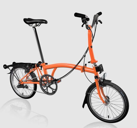 Brompton C-Line Black Edition Mid 6R Fire Coral click to zoom image
