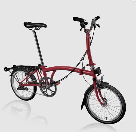 Brompton C-Line Black Edition Mid M6R House Red click to zoom image
