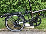 Brompton C-Line Explore S6R Black Lacquer-Black with Rack click to zoom image