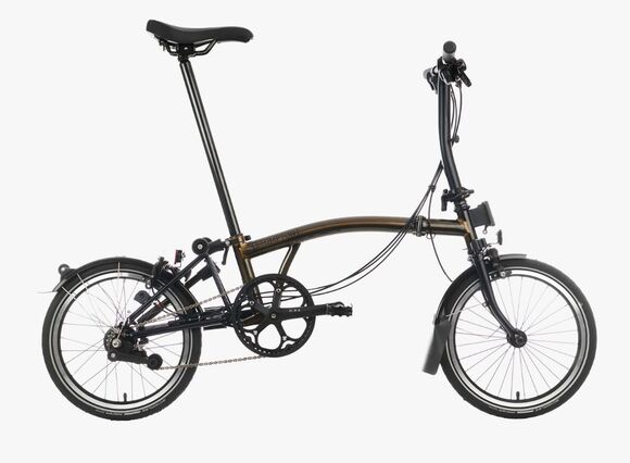 Brompton C-Line Explore S6R Black Lacquer-Black with Rack click to zoom image