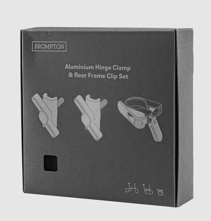 Brompton Aluminum Hinge Clamp and Rear Frame Set click to zoom image