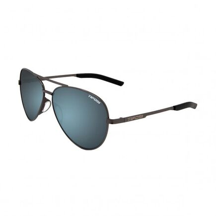 Tifosi Shwae Single Lens Aviator Sunglasses - Graphite/Smoke Blue click to zoom image
